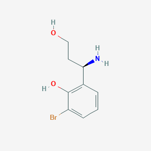 2-((1R)-1-Amino-3-hydroxypropyl)-6-bromophenol