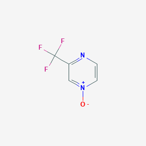 molecular formula C5H3F3N2O B13036797 3-(Trifluoromethyl)pyrazine 1-oxide CAS No. 61655-68-3