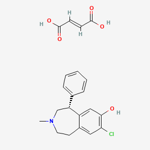 molecular formula C21H22ClNO5 B13036801 (R)-8-Chloro-3-methyl-5-phenyl-2,3,4,5-tetrahydro-1H-benzo[d]azepin-7-ol fumarate 