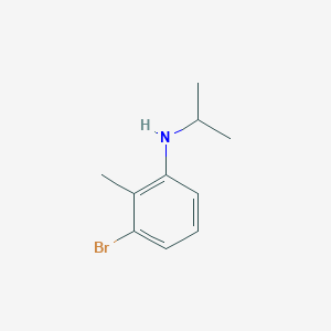 molecular formula C10H14BrN B13036816 3-Bromo-N-isopropyl-2-methylaniline 