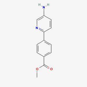 molecular formula C13H12N2O2 B1303682 4-(5-氨基-2-吡啶基)苯甲酸甲酯 CAS No. 223127-54-6