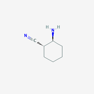 molecular formula C7H12N2 B13036822 rel-(1S,2S)-2-aminocyclohexane-1-carbonitrile 