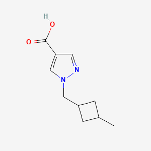 molecular formula C10H14N2O2 B13036824 1-((3-Methylcyclobutyl)methyl)-1H-pyrazole-4-carboxylicacid 