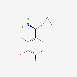 molecular formula C10H10F3N B13036846 (1S)Cyclopropyl(2,3,4-trifluorophenyl)methylamine 