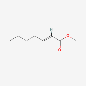 molecular formula C9H16O2 B13036876 Methyl (2E)-3-methyl-2-heptenoate 