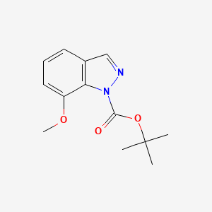 molecular formula C13H16N2O3 B13036883 tert-Butyl 7-methoxy-1H-indazole-1-carboxylate 