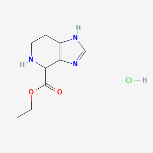 molecular formula C9H14ClN3O2 B13036895 Ethyl 4,5,6,7-Tetrahydro-1H-Imidazo[4,5-C]Pyridine-4-Carboxylate Hydrochloride 