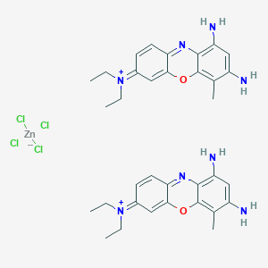 molecular formula C34H42Cl4N8O2Zn B13036952 Brilliant cresyl blue certified 