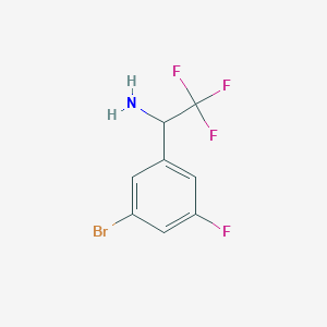 1-(3-Bromo-5-fluorophenyl)-2,2,2-trifluoroethan-1-amine