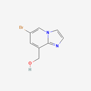 molecular formula C8H7BrN2O B13036998 (6-Bromoimidazo[1,2-A]pyridin-8-YL)methanol 