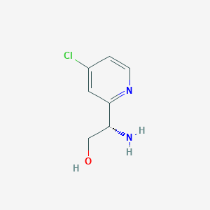 molecular formula C7H9ClN2O B13037000 (2s)-2-Amino-2-(4-chloro(2-pyridyl))ethan-1-ol 