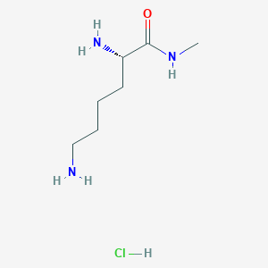 molecular formula C7H18ClN3O B13037047 (S)-2,6-Diamino-N-methylhexanamidehydrochloride 