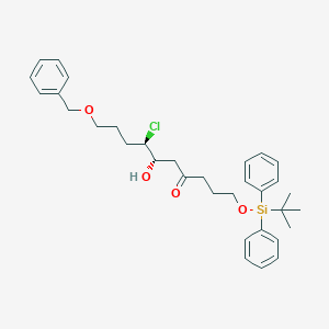 molecular formula C33H43ClO4Si B13037056 (6S,7R)-10-(Benzyloxy)-1-((tert-butyldiphenylsilyl)oxy)-7-chloro-6-hydroxydecan-4-one 