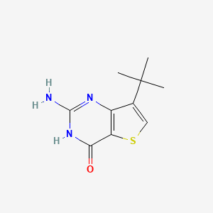 molecular formula C10H13N3OS B13037075 2-Amino-7-(tert-butyl)thieno[3,2-D]pyrimidin-4(1H)-one 