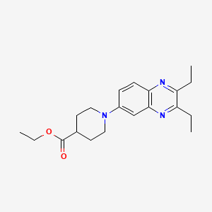 molecular formula C20H27N3O2 B1303710 1-(2,3-二乙基-6-喹喔啉基)-4-哌啶甲酸乙酯 CAS No. 439095-56-4