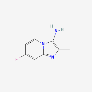 molecular formula C8H8FN3 B13037110 7-Fluoro-2-methylimidazo[1,2-a]pyridin-3-amine 