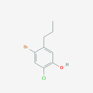 molecular formula C9H10BrClO B13037122 4-Bromo-2-chloro-5-propylphenol 