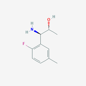 molecular formula C10H14FNO B13037182 (1R,2R)-1-Amino-1-(2-fluoro-5-methylphenyl)propan-2-OL 