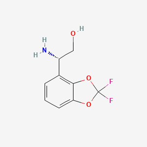 molecular formula C9H9F2NO3 B13037197 (S)-2-Amino-2-(2,2-difluorobenzo[D][1,3]dioxol-4-YL)ethan-1-OL 