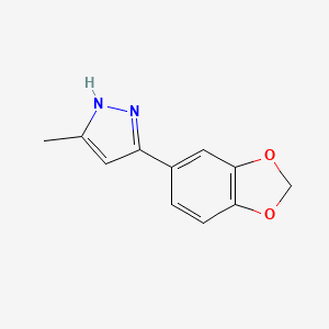 molecular formula C11H10N2O2 B1303720 3-(1,3-benzodioxol-5-yl)-5-methyl-1H-pyrazole CAS No. 937022-12-3