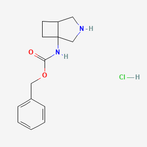 molecular formula C14H19ClN2O2 B13037220 Benzyl 3-azabicyclo[3.2.0]heptan-1-ylcarbamate hcl 