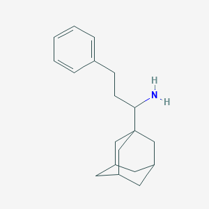 molecular formula C19H27N B13037226 1-(Adamantan-1-yl)-3-phenylpropan-1-amine 