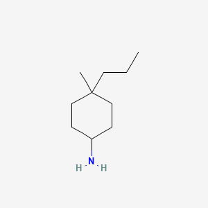 molecular formula C10H21N B13037231 4-Methyl-4-propylcyclohexan-1-amine 