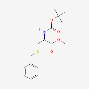 molecular formula C16H23NO4S B13037234 methyl (2S)-3-(benzylsulfanyl)-2-{[(tert-butoxy)carbonyl]amino}propanoate 