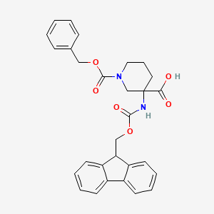 3-((((9H-Fluoren-9-YL)methoxy)carbonyl)amino)-1-((benzyloxy)carbonyl)piperidine-3-carboxylic acid