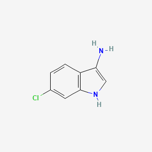 molecular formula C8H7ClN2 B13037265 6-chloro-1H-indol-3-amine 