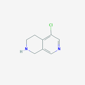 molecular formula C8H9ClN2 B13037267 5-Chloro-1,2,3,4-tetrahydro-2,7-naphthyridine CAS No. 1393540-64-1