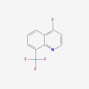 molecular formula C10H5F4N B13037268 4-Fluoro-8-(trifluoromethyl)quinoline 