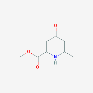 molecular formula C8H13NO3 B13037299 Methyl6-methyl-4-oxopiperidine-2-carboxylate 