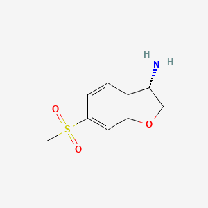 molecular formula C9H11NO3S B13037323 (3S)-6-(Methylsulfonyl)-2,3-dihydrobenzo[B]furan-3-ylamine 