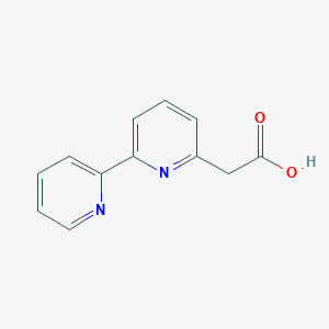 molecular formula C12H10N2O2 B13037345 2-([2,2'-Bipyridin]-6-yl)acetic acid 