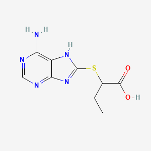 2-(6-Amino-9H-purin-8-ylsulfanyl)-butyric acid