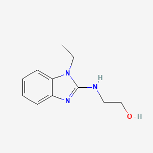 molecular formula C11H15N3O B1303741 2-[(1-ethyl-1H-benzimidazol-2-yl)amino]ethanol CAS No. 86978-98-5