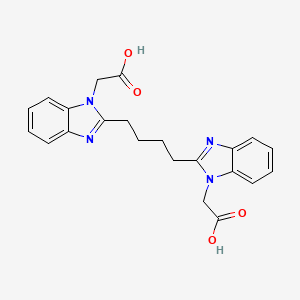 molecular formula C22H22N4O4 B1303743 2,2'-(2,2'-(Butane-1,4-diyl)bis(1h-benzo[d]-imidazole-2,1-diyl))diacetic acid CAS No. 445416-61-5