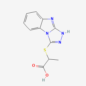2-(9H-Benzo[4,5]imidazo[2,1-c][1,2,4]triazol-3-ylsulfanyl)-propionic acid