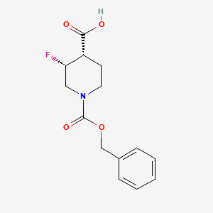 rac-(3R,4S)-1-[(benzyloxy)carbonyl]-3-fluoropiperidine-4-carboxylic acid