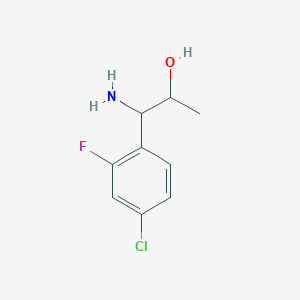 1-Amino-1-(4-chloro-2-fluorophenyl)propan-2-OL