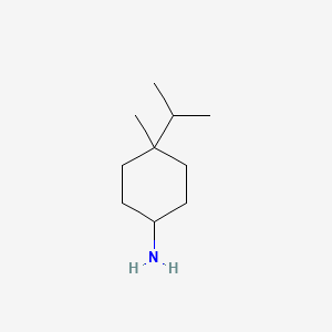 molecular formula C10H21N B13037475 4-Methyl-4-(propan-2-yl)cyclohexan-1-amine 