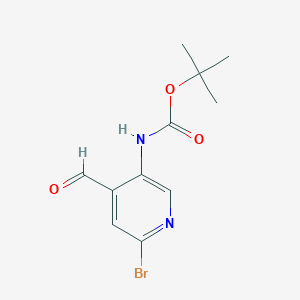 tert-Butyl(6-bromo-4-formylpyridin-3-yl)carbamate