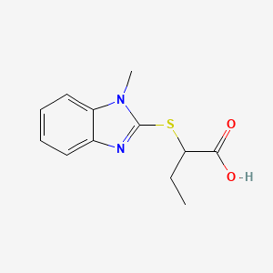 molecular formula C12H14N2O2S B1303749 2-[(1-Methyl-1H-benzimidazol-2-yl)thio]-butanoic acid CAS No. 854855-87-1