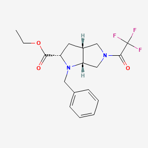 Racemic-(2S,3aS,6aS)-ethyl 1-benzyl-5-(2,2,2-trifluoroacetyl)octahydropyrrolo[3,4-b]pyrrole-2-carboxylate