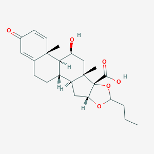 B130375 (1S,2S,4R,8S,9S,11S,12S,13R)-11-Hydroxy-9,13-dimethyl-16-oxo-6-propyl-5,7-dioxapentacyclo[10.8.0.02,9.04,8.013,18]icosa-14,17-diene-8-carboxylic acid CAS No. 192057-49-1