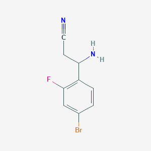 3-Amino-3-(4-bromo-2-fluorophenyl)propanenitrile