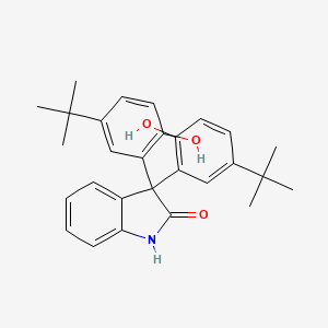 molecular formula C28H31NO3 B13037535 3,3-Bis(5-tert-butyl-2-hydroxyphenyl)indolin-2-one 