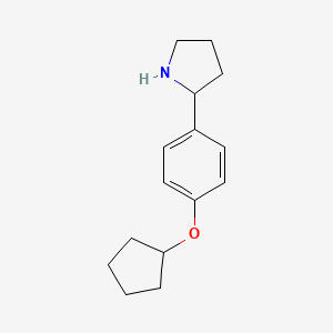 4-Cyclopentyloxy-1-pyrrolidin-2-ylbenzene