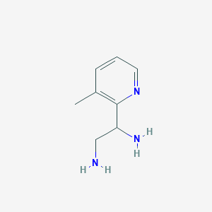 molecular formula C8H13N3 B13037543 1-(3-Methyl-2-pyridyl)ethane-1,2-diamine 